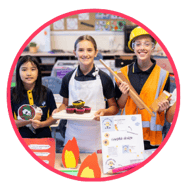 Yr6 students at careers day