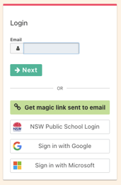sign in screen